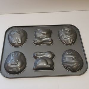 Vintage Easter Egg and Bunny Cake Pan
